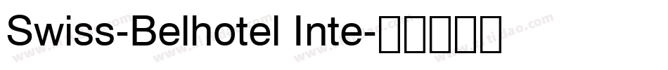 Swiss-Belhotel Inte字体转换